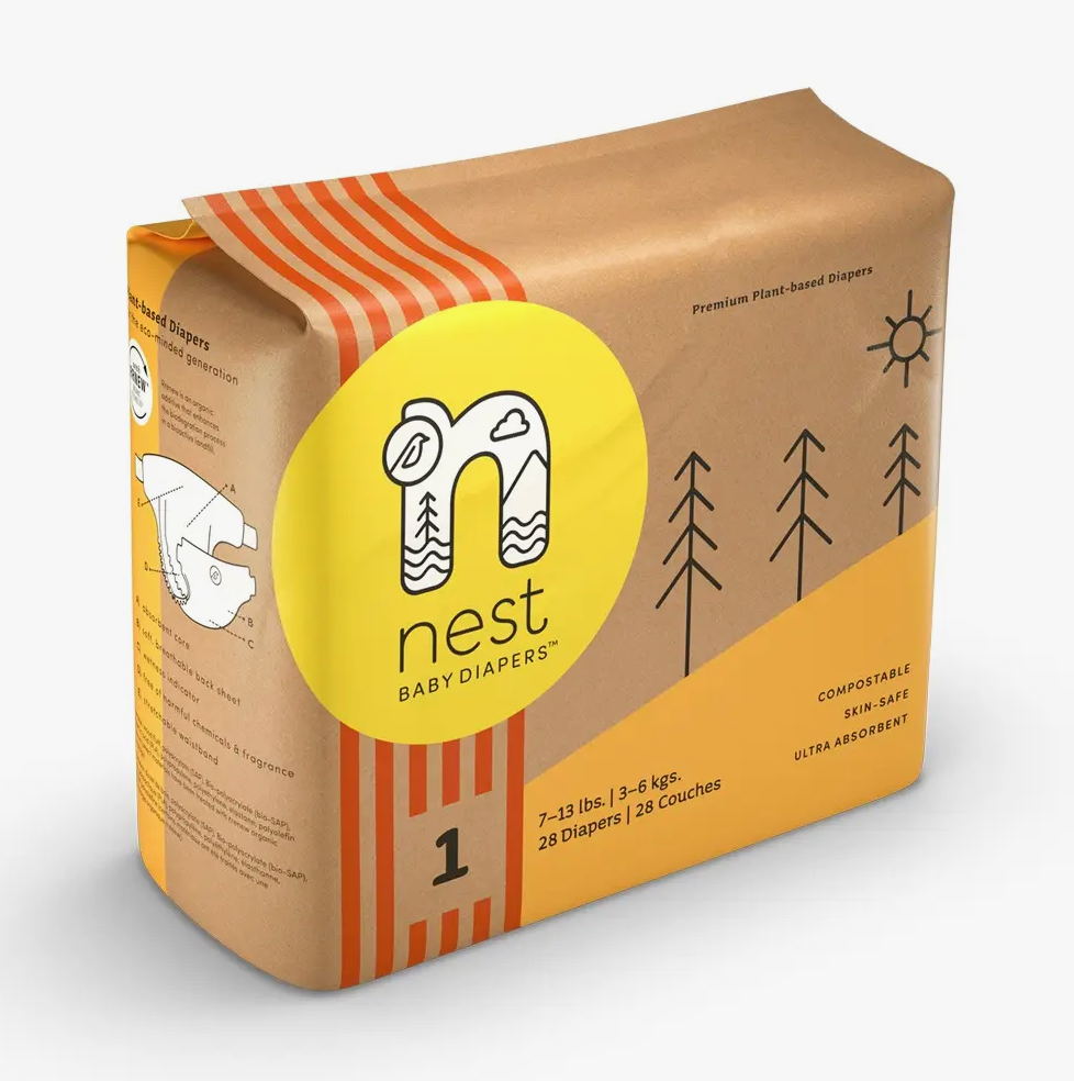 Package of Nest Disposable Diapers