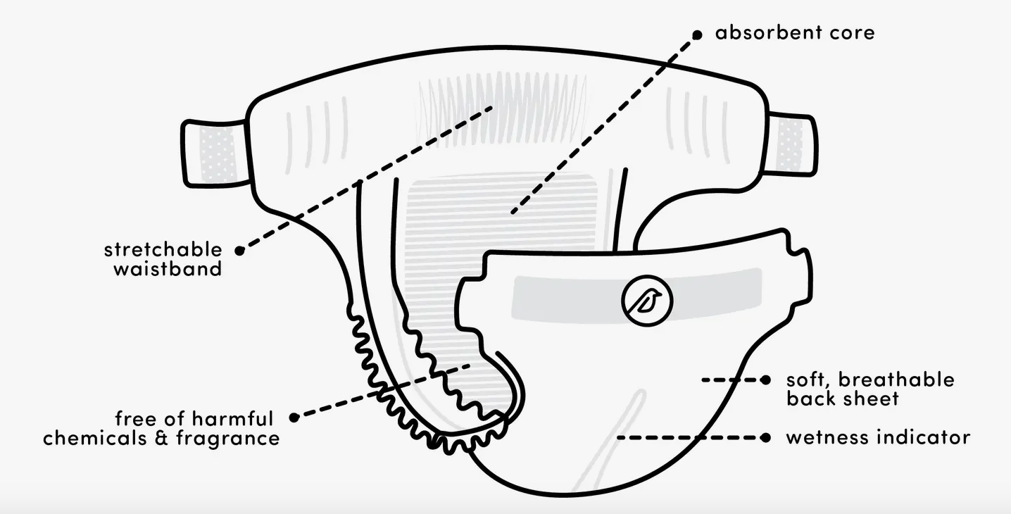 Package of Nest Disposable Diapers