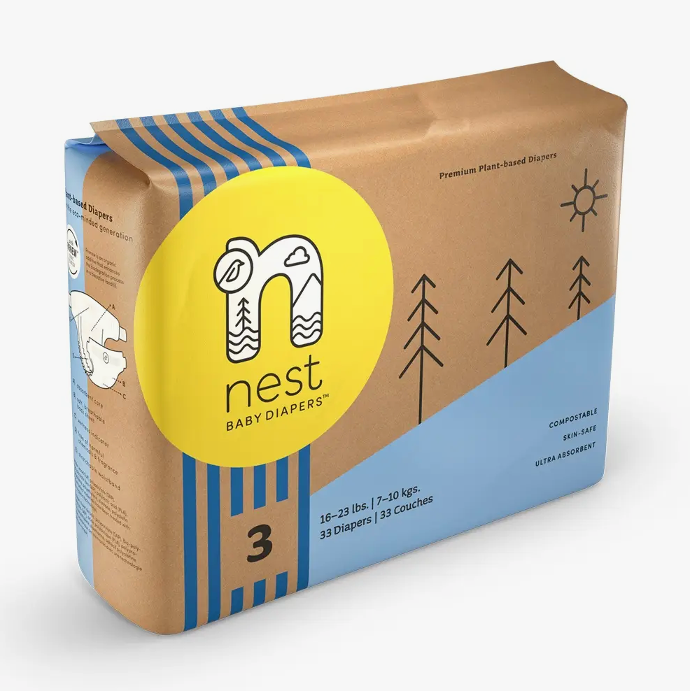 Package of Nest Disposable Diapers